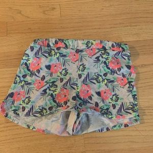 Flower print sleep shorts